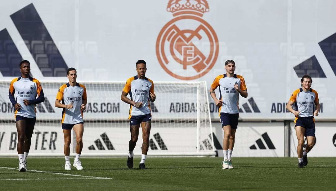 Real Madrid prepare for the match against Borussia Dortmund