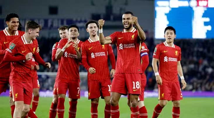 Liverpool beats Brighton and advances to League Cup quarter-finals