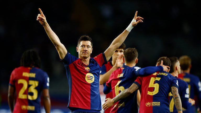 Barcelona beats Brest with Lewandowski's 100th Champions League goal