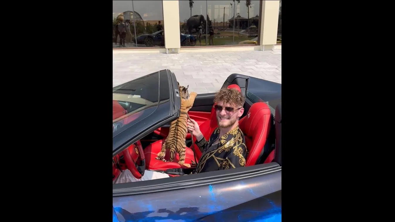 Harvey Elliott drives a Ferrari F8 Spider