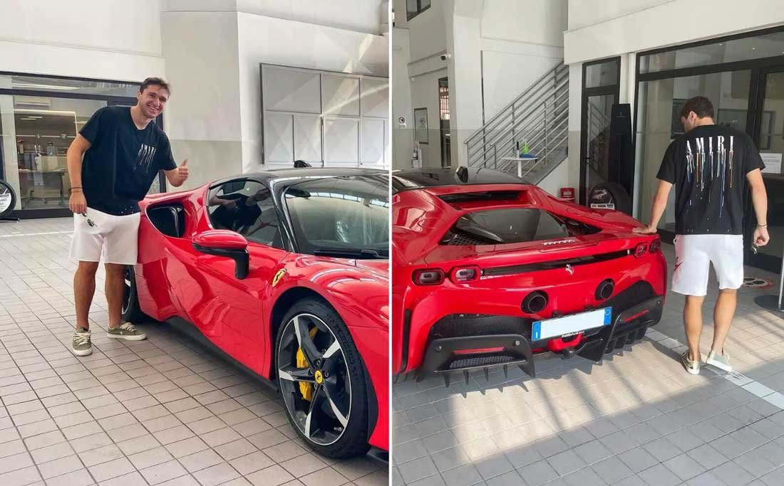 Federico Chiesa dirige uma Ferrari SF90 Stradale