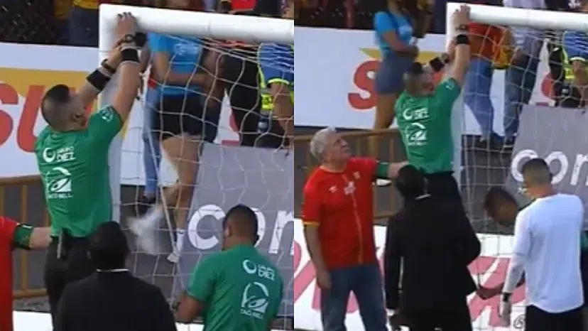 They complained that the goal was bigger than the other one... and they were right